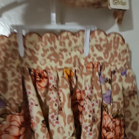 Agua Bendita Orange Brown Smocked Sundress - Picture 3 of 4